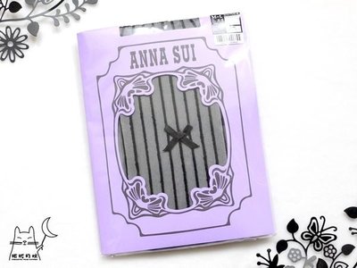 【拓拔月坊】ANNA SUI 褲襪　立體直紋 緞面蝴蝶結　日本製～現貨！