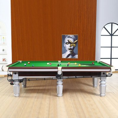 現貨-臺球桌球房球廳中式黑八成人標準型美式桌球臺室內家用乒乓二合一-簡約