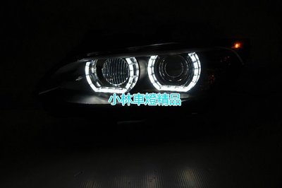 【小林車燈精品】全新外銷件 BMW E92 E93 U型光圈魚眼黑框大燈 可對應原廠HID 特價中