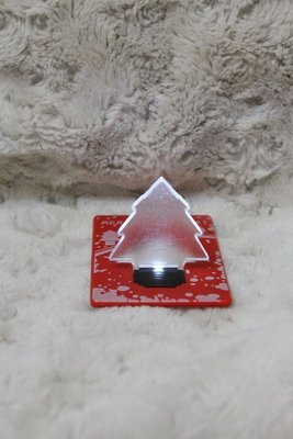 聖誕樹 造型 創意 LED 卡片燈 錢包 小夜燈 名片燈 應急燈 燈泡造型LED 立燈 折疊燈 卡片立燈