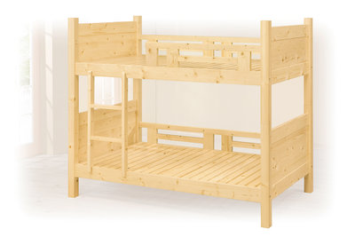 ☆[新荷傢俱] T 365☆雲杉3.5尺雙層床 單人床 實木床架