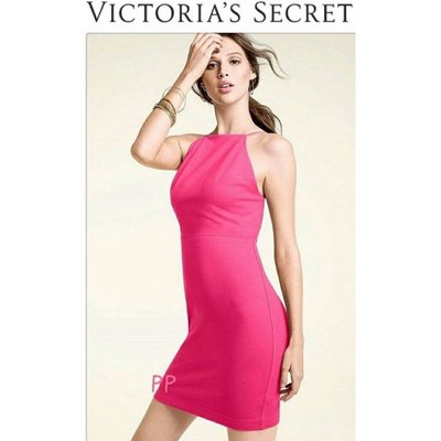 ❀花心美日♡ E92 新品現貨S 正品Victoria s Secret維多利亞的秘密露背洋裝 小禮服 粉紅色