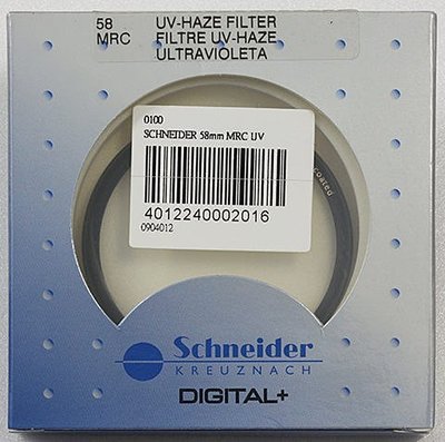 【相機柑碼店】SCHNEIDER 頂級多層鍍膜UV鏡 58mm MRC UV