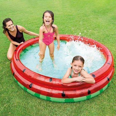 熱銷 三環印花充氣游泳池家庭兒童戲水池寶寶洗澡西瓜浴池 HEMM23178