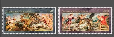 2020年列支敦士登王子寶藏-魯本斯畫作-狩獵郵票
