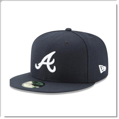 【ANGEL NEW ERA】NEW ERA MLB 亞特蘭大 勇士 59FIFTY 正式球員帽 通用 丈青色 棒球帽