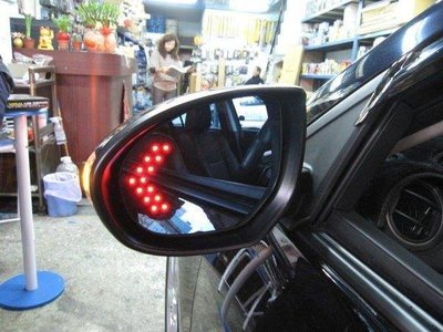 (柚子車舖) BMW 1 2004-2008 E81 E82 E87 E88 鉻鏡雙箭頭LED電熱除霧鏡片(專用卡榫)
