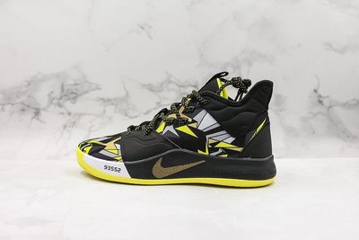 Nike PG3 NASA EP 黑金黃 曼巴 時尚潮流 中幫 籃球鞋 AO2608-900 男鞋