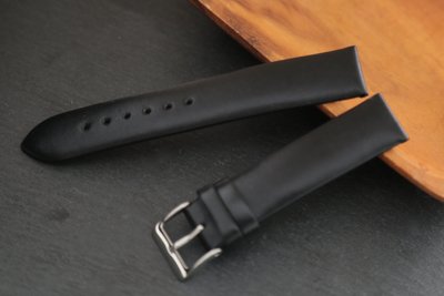 高質感20mm替代ck armani原廠錶帶直身無紋真牛皮製抗過敏錶帶,不鏽鋼錶扣