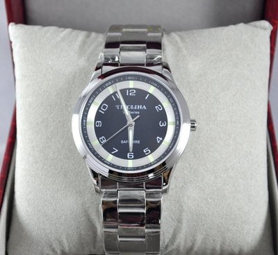 TIVOLINA 簡約時尚錶款，日本原裝機芯，品質保證不輸大廠牌，黑面 MAW3715-K (免運)