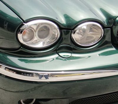 現貨熱銷-易車汽配 Jaguar X-Type 2001~2008 鍍鉻前燈框 頭燈框 大燈框