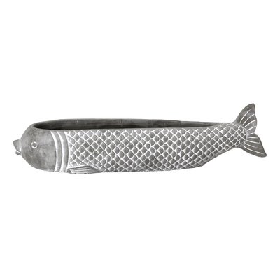 《齊洛瓦鄉村風雜貨》日本zakka雜貨 魚魚造型仿舊復古花器 小魚水泥花器 魚兒多肉植物花器 園藝花器 植物鉢 小款
