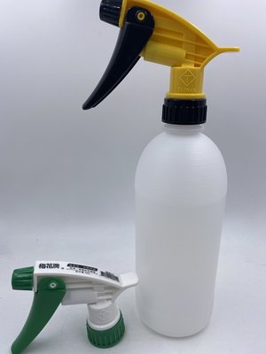 車霸- 梅花牌噴頭+600ml HDPE 空瓶 噴頭 空瓶組 可裝酒精 PP噴頭 梅花牌 可裝消毒水 按壓式噴頭 膠花噴