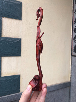 w正宗印度小葉紫檀木料竹節擺件 手工雕刻
