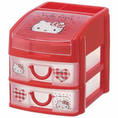~~凡爾賽生活精品~~全新日本進口正版HELLO KITTY紅色造型文具.飾品收納盒.置物盒