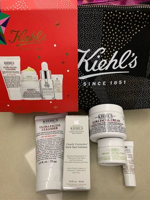 Kiehl's 契爾氏 聖誕限量禮盒 激光極淨白淡斑精華保養組合 酪梨眼霜 淡斑精華 冰河醣蛋白·芯蓉美妝