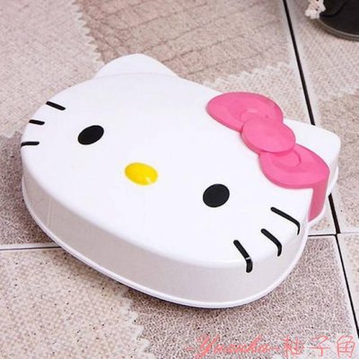 【柚子角】韓國製造Hello Kitty頭型肥皂盒 正版授權 三麗鷗SANRIO KITTY貓 可愛卡通 收納盒