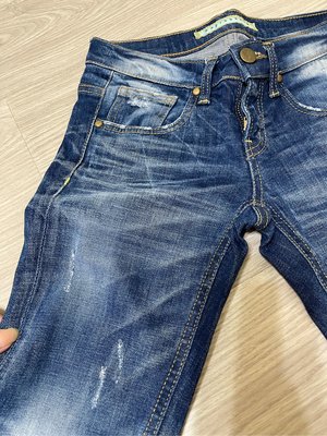 正韓 Rodis denim 刷色長牛仔褲後口袋水鑽裝飾造型 s號九成新以上