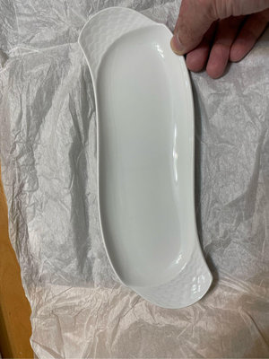 沒有使用 麥森 Meissen 神奇波浪 s型長盤 約25.5x8公分 一級品 放一人茶具正好 中式茶（照片參考使用法左一）之二