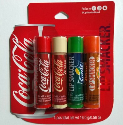美國 Lip Smacker [ 可樂汽水口味護唇膏 ] Coca Cola Fanta Sprite ~ 全新品