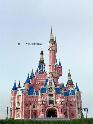 城堡潘洛斯大型粉色夢幻迪士尼城堡街景成年高難度拼裝積木玩具模型玩具