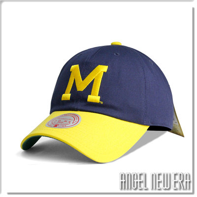 【ANGEL NEW ERA】Mitchell&Ness NBA U-M 密西根大學 LOGO Webber 雙色 老帽