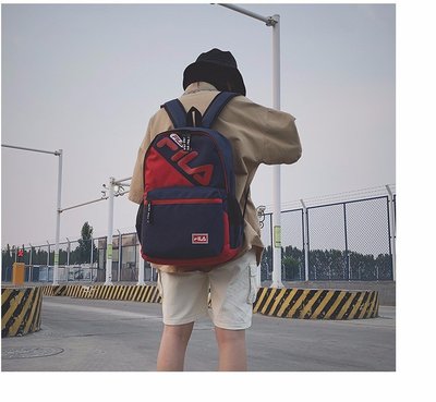 ～MAK運動服飾～ FILA 斐樂背包 學院休閒韓版帆布雙肩包 男女學生書包 旅行背包 4686