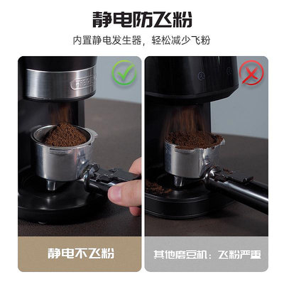 電動磨豆機防飛粉手沖意式咖啡磨粉器定量家用小型全自動HiBREW