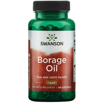 【 Swanson 】新款 天然琉璃苣油 EFAS Borage Oil 1000mg 60顆