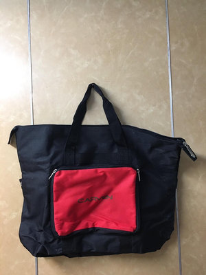 全新 CARVEN 紅黑可折疊手提環保購物袋