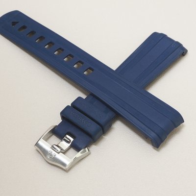 OMEGA 歐米茄 原廠 20mm 深藍色橡膠錶帶 300m海馬 42mm款專用 含原裝穿扣