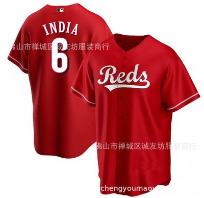 現貨球衣運動背心紅人 6 紅色 球迷 棒球服球衣 MLB Reds India baseball Jersey