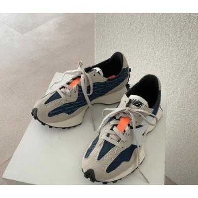 【正品】NEW BALANCE 327 串標 字母 灰藍 藍 NB 男女 WS327BA MS327IA慢跑鞋