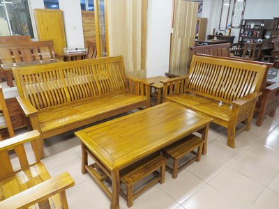 光南家具-印尼柚木現代實木組椅