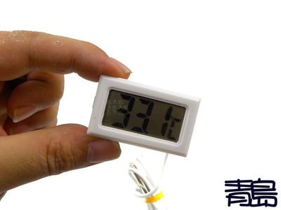 Y。。。青島水族。。。F-089W店長嚴選-口袋型 電子式 液晶顯示 溫度計(防水金屬探頭)==白色