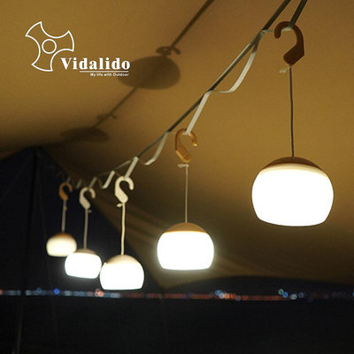 Vidalido戶外露營充電式鋰電池燈籠花帳篷燈LED照明燈營地燈