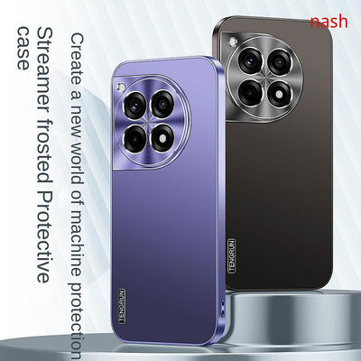 適用於 OnePlus Ace 3 OnePlus 12R 手機配件相機鏡頭保護不粘指紋豪華親膚金屬漆防震手機殼