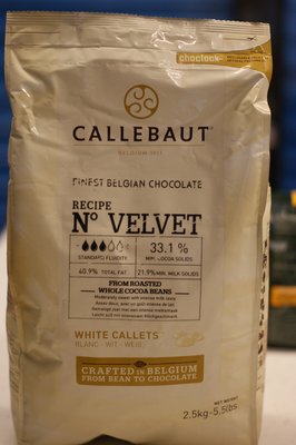 比利時 嘉麗寶 callebaut chocolate 33.1%絲絨純白巧克力(鈕扣)2.5公斤裝