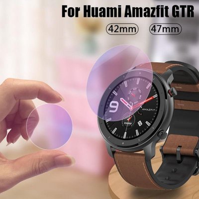 森尼3C-於 Amazfit GTR 智能手錶的鋼化玻璃保護膜 42 / 47mm 紫色鋼化膜 1PCS-品質保證