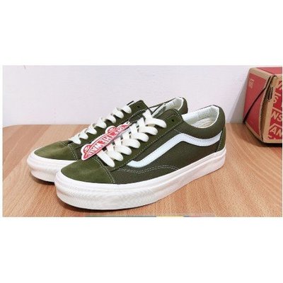【正品】＊ Vans Style 36 Old Skool 麂皮 帆布 橄欖綠 白線 墨綠 滑板 情侶鞋 熱門 配色