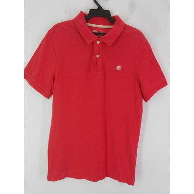 男 ~【Timberland】珊瑚紅POLO衫 S號(4C102)~99元起標