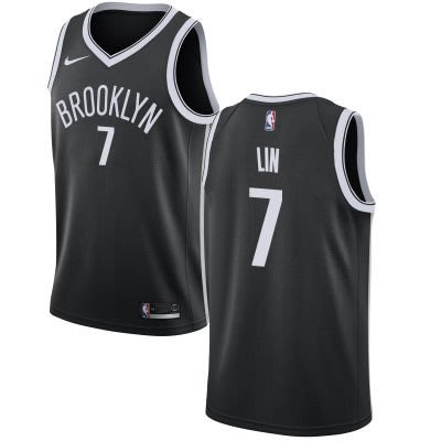 林書豪 Brooklyn Nets Nike Black Swingman Jersey