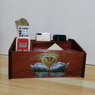現貨 越南花梨木紅木紙巾盒多功能客廳家用創意茶幾餐廳遙控器抽紙盒