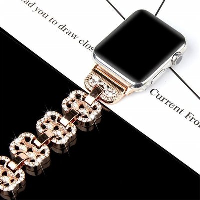 現貨熱銷-現貨  Apple  Watch  4  時尚閃鑽優雅手鏈不鏽鋼錶帶  iWatch  38  42  40
