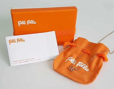 Folli Follie  經典款  蝴蝶造型  SV925 項鍊  原廠盒裝 ，  超級特價便宜賣   保證真品