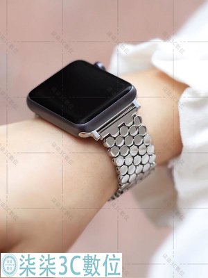 『柒柒3C數位』金屬鏈式蘋果 適用apple watch6/5/4手錶帶智慧潮44mm/42mm男女腕iwatch2/3男女舒適金屬錶帶