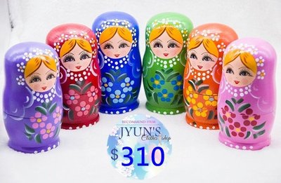 套件 俄羅斯正品套娃5五層環保套娃兒童玩具創意許願生日禮物情人節擺件1色-JYUN'S 預購