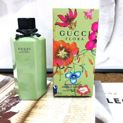 【現貨】Gucci 古馳 19年夏季限定新款Flora Emerald Gardeni 綠瓶清新花香 淡香水 100ML