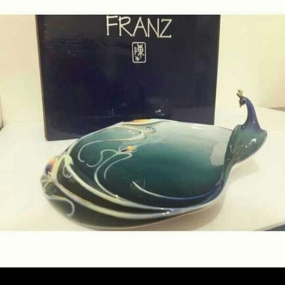 全新百貨公司專櫃正品 FRANZ 法藍瓷 孔雀盤