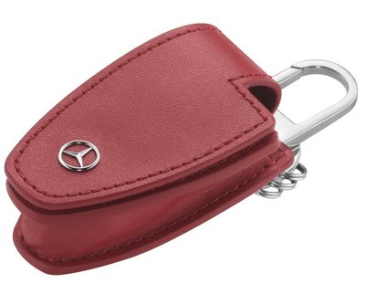 [預訂] 德國賓士原廠 車鑰匙皮套 鑰匙圈 鑰匙包 (紅色), 父親節 情人節 禮物